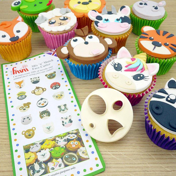Actual product image FMM Sugarcraft Mix 'n' Match animal face cookie cutter