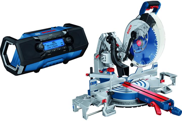 Bosch Professional Akku-Kapp- und Gehrungssäge BOSCH Click+Go GCM 18 V-305 GDC BITURBO (Aktionsset)