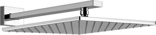 Produktbild Gessi Rettangolo Antikalk-Kopfbrause 300x300 mm mit Gelenk und Wandarm, 1/2 Anschluss. Bei 3 bar Dru