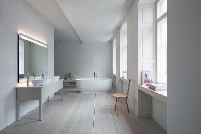 Produktbild Duravit Badewanne LUV 1800x850mm freist 2 Rückenschrägen weiss (252 l, 180 cm, 85 cm)