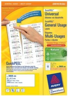 Actual product image Avery Universal Labels