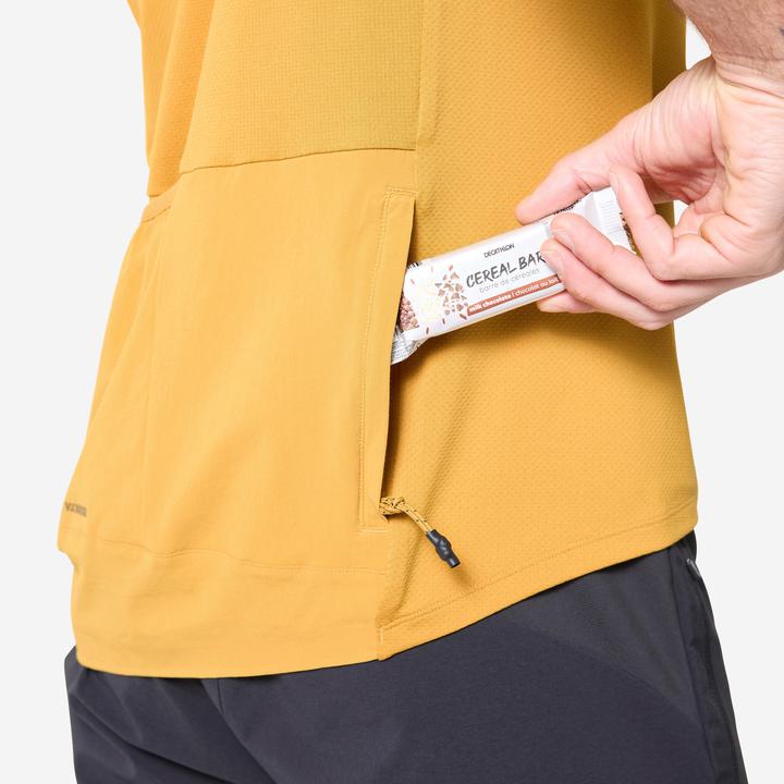 Image du produit Rockrider Maillot vélo manche courte homme cargo, Ocre (XXL)