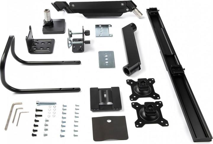Immagine prodotto StarTech ARMSLMBARDUO Supporto per monitor (doppio monitor, regolazione in altezza sincronizzata, T (Tavolo, 32")