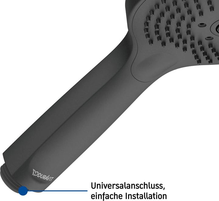 Produktbild Duravit Handbrause 3jet Click! 120 MinusFlow, UV065201 (3 Strahlarten, 9.50 l/min)