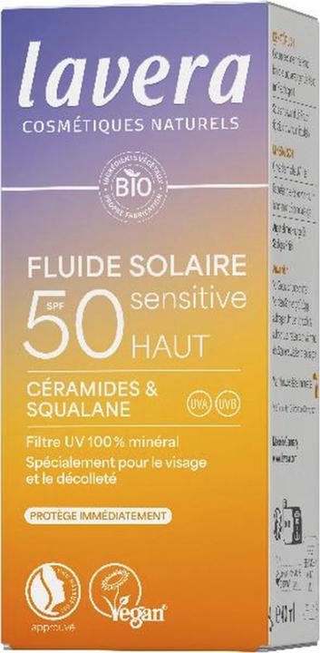 Actual product image Lavera Sonnenfluid sensitiv LSF50 Tube 40 ml (Suntan cream, SPF 50, 40 ml)