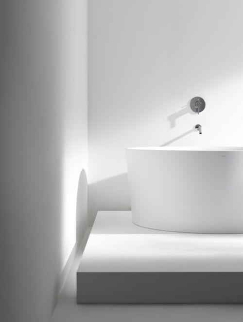 Produktbild Laufen Badewanne VAL 1300x1300mm, rund, freistehend weiss (460 l, 130 cm, 130 cm)