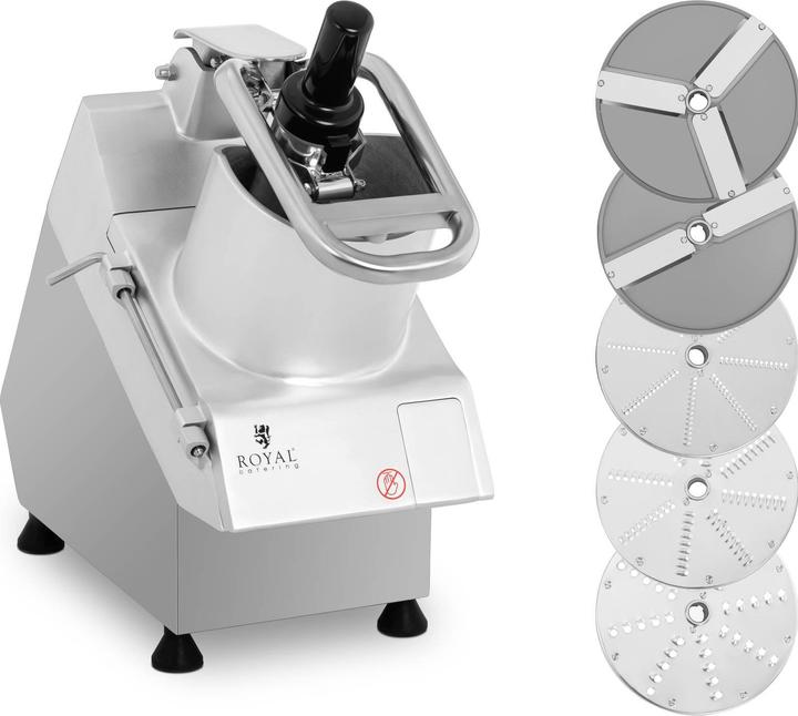 Royal Catering Gemüseschneider elektrisch Gemüseschneidemaschine Gastro Gemüsereibe 750 W