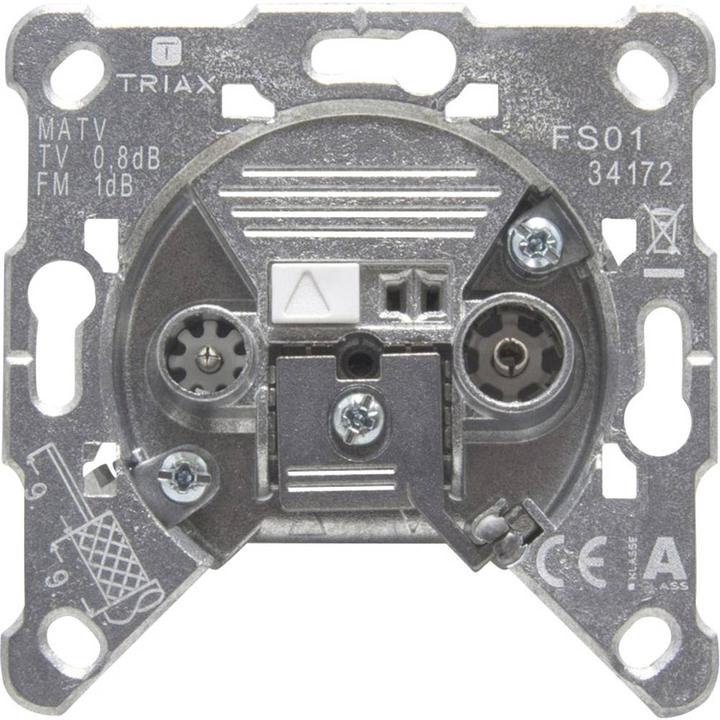 Actual product image Triax Antenna socket FM, TV FS 01 flush-mounted end box (0.50 dB, Plug socket)
