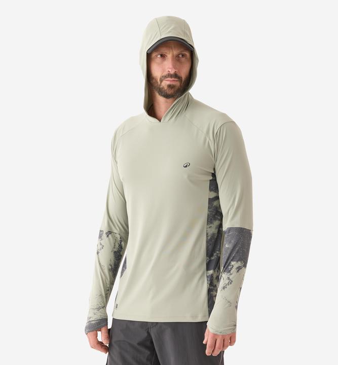 Caperlan Tee-shirt de pêche Anti-UV 500 Capuche UPF 50+ Vert (XL)
