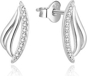 Beneto Charming silver earrings with zircons AGUP2304L