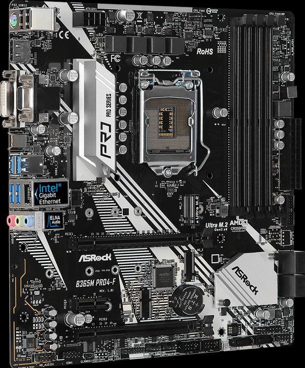 Actual product image AsRock B365M Pro4 (LGA 1151, Intel B365, mATX)