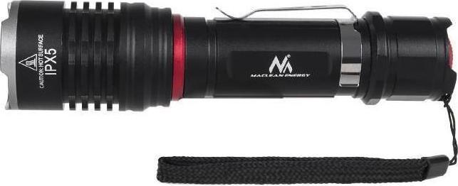 Produktbild Maclean MCE220 MCE220 LED Cree 800 Lumen Taschenlampe + Ladegerät + Fahrradhalterung (10 cm, 800 lm)