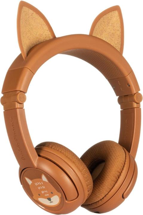 Actual product image Buddyphones kids headphones wireless Play Ears Plus fox (Brown)