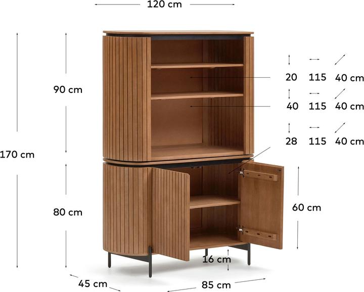 Actual product image Kave Home Licia (120 x 45 x 170 cm)