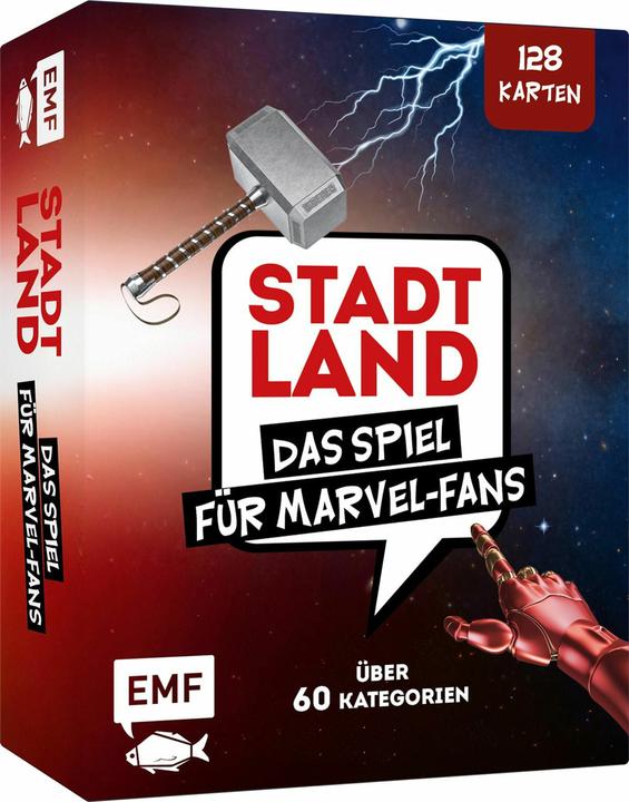 Productafbeelding Kaartspel: Stad, land,... Het onofficiële spel voor Marvel-fans met 128 kaarten (Duits)