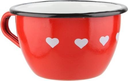 Produktbild RodyTime Tasse Emaille rot Herz Ø 10 cm (300 ml)