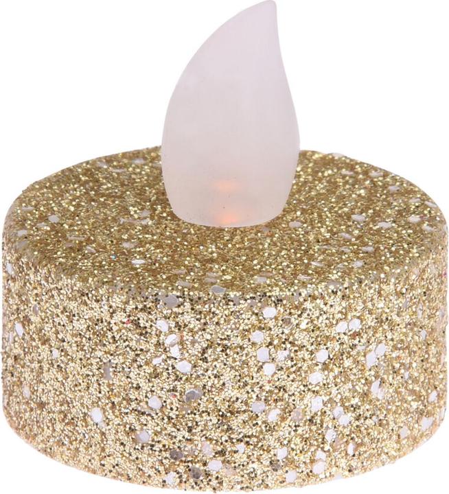 Actual product image Mondex LED tea lights 6 pieces, gold glitter, 3.8 x 4 cm (6 x)