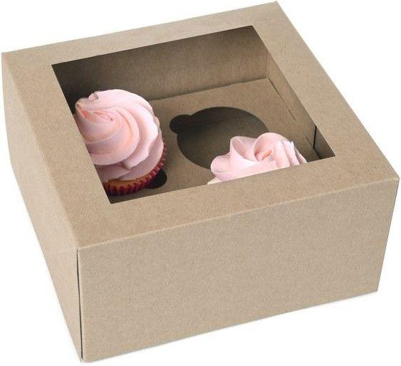 Produktbild House of Marie Schachteln für 4 Cupcakes - Kraft (2St.)