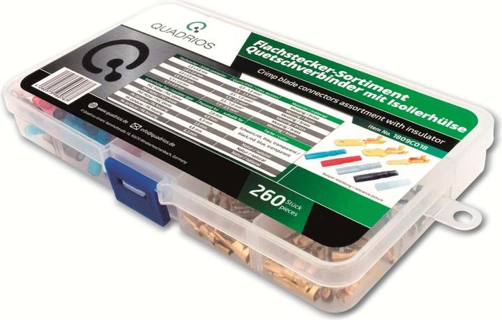 Actual product image Quadrios Flat receptacles, 1809C018, electrolytic copper, tin-plated / soft PVC, 260 pieces
