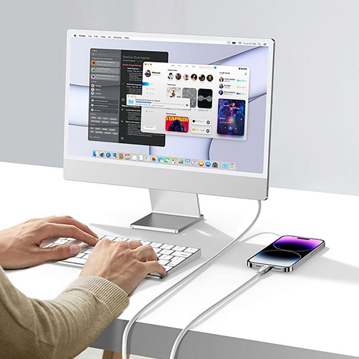 Produktbild Ugreen Lightning USB Nylon Alu MFi (2 m, USB 2.0)