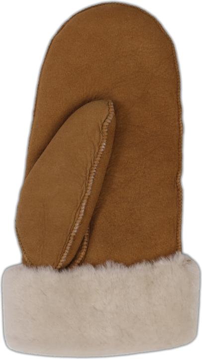 Actual product image Cash-Mere Lederfäustlinge mit Lammfell und Manchette (L)