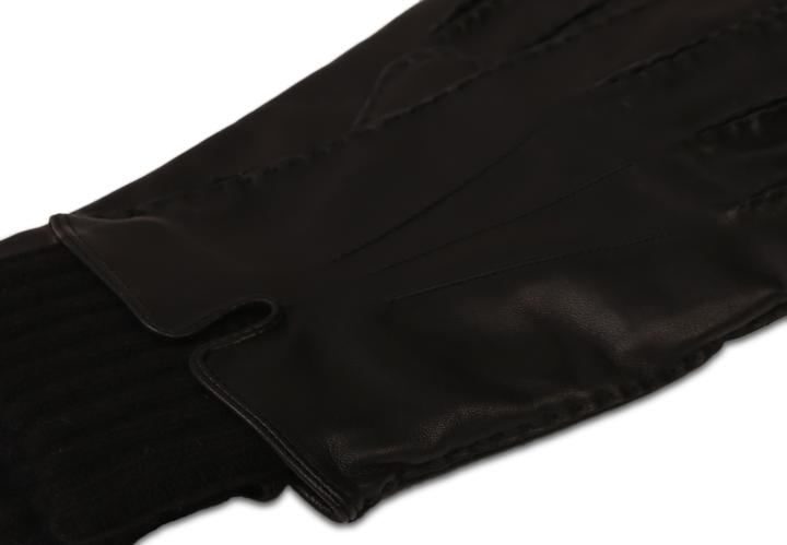 Actual product image Cash-Mere Lederhandschuhe mit Pulswärmer und Touchscreen tauglich (L)