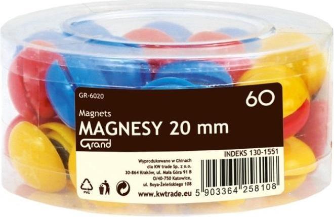 Produktbild GrandHall Magnete 20mm Tube 60 Stk (60 x)