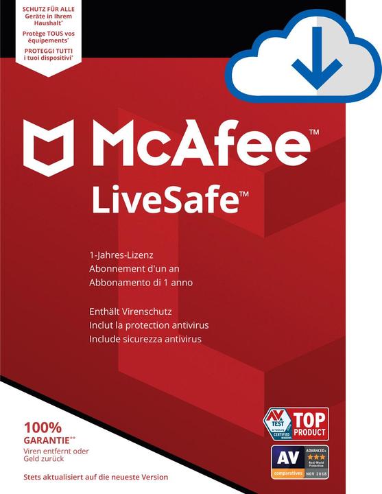 Image du produit McAfee LiveSafe (1 Utilisateur, 12 mois)