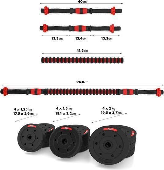 Actual product image HMS SGP20 (4 x 2 kg, 4 x 1.5 kg, 4 x 1.25 kg)