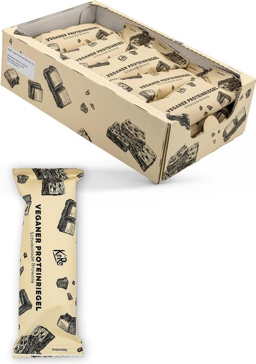 KoRo Veganer Proteinriegel mit Brownie Geschmack und Schokoladenüberzug. Mit Süssungsmitteln. (1 Stk., 825 g)