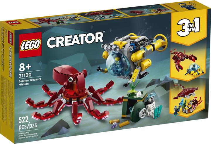 Actual product image LEGO Sunken Treasure Mission 31130 (31130, LEGO Creator 3-in-1)