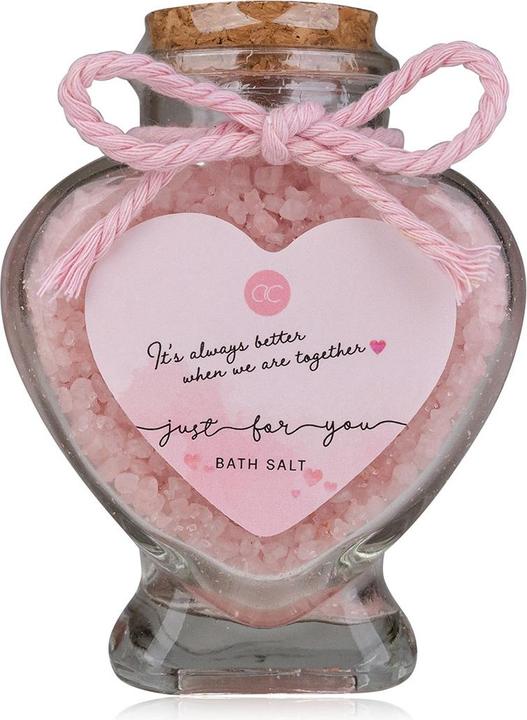 Produktbild Accentra Badesalz JUST FOR YOU in Glas, 190g, Duft: Rosebud, Farbe: rosa/weiss, VE 6/12 (Badesalz)
