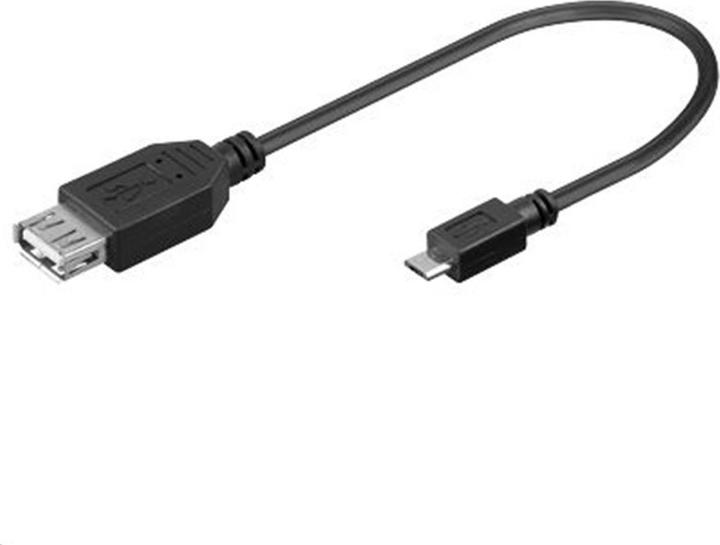 Actual product image MicroConnect USB cable (0.20 m, USB 2.0)