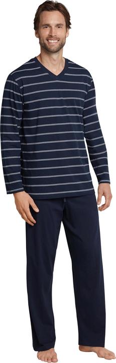 Produktbild Schiesser langer Pyjama Schlafanzug natürlich 100% Baumwolle | auch Übergrössen (4XL)
