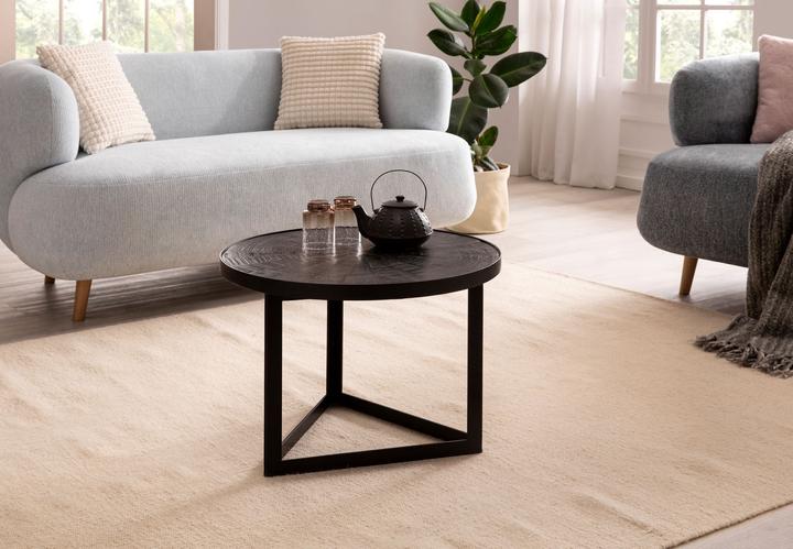 Image du produit FineBuy Table basse FB95741 Métal Noir (58 x 58 x 40 cm)