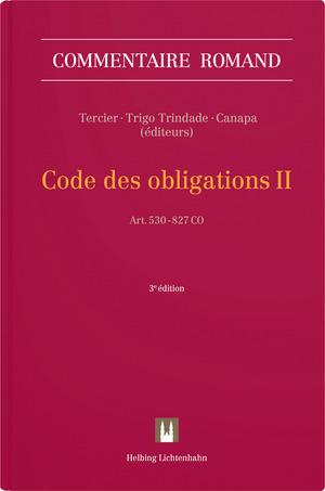Produktbild Code des obligations II (CO II) (Französisch, Rita Trigo Trindade, Pierre Tercier, Damiano Canapa, 2024)