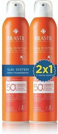 Immagine prodotto Rilastil Sun System Spray Trasparente Pelle Bagnata 50 2x200ml (Spray solare, SPF 50+, 200 ml)