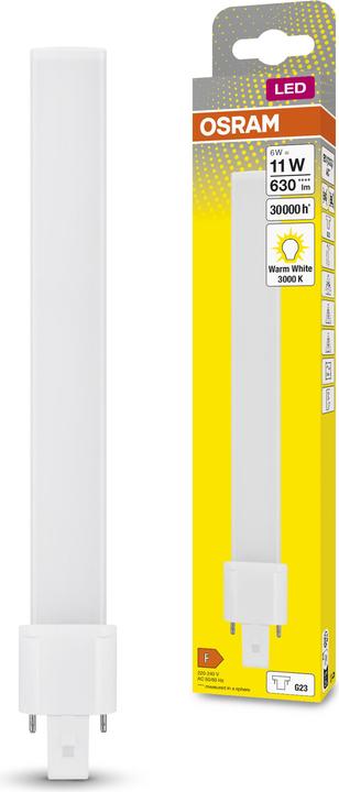 Produktbild Osram Dulux S (G23, 6 W, 630 lm, 10 x, F)