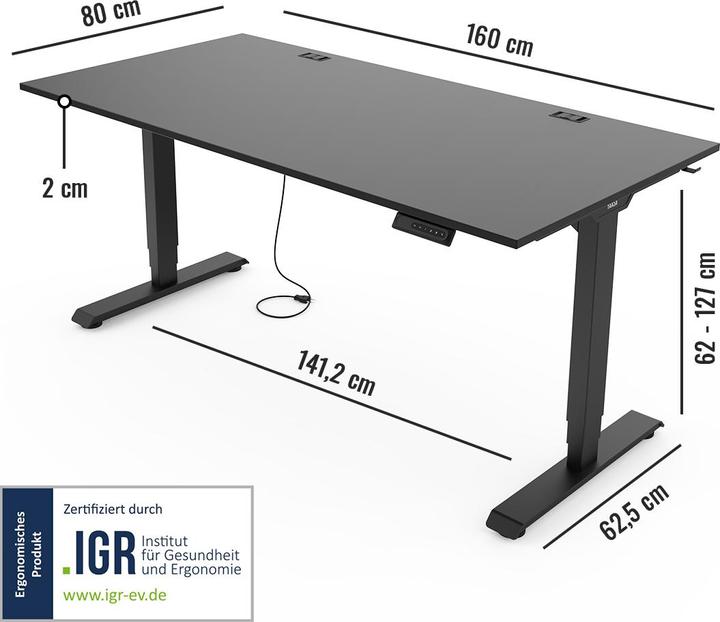 Actual product image Yaasa Desk Essential (160 x 80 cm)