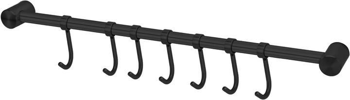 Actual product image Intirilife Stainless steel hanging rail with 7 hooks
