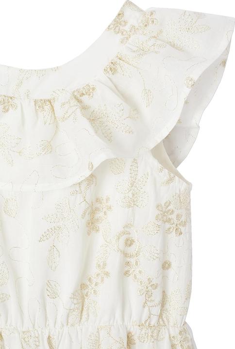 Vertbaudet Festlicher kurzer Mädchen Jumpsuit mit gestickten Glanzblumen