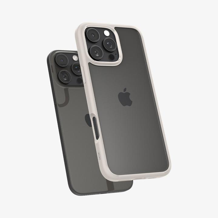 Actual product image Spigen Ultra Hybrid iPhone 16 Pro natural titanium/tytanowy ACS08127 (Apple iPhone 16 Pro)