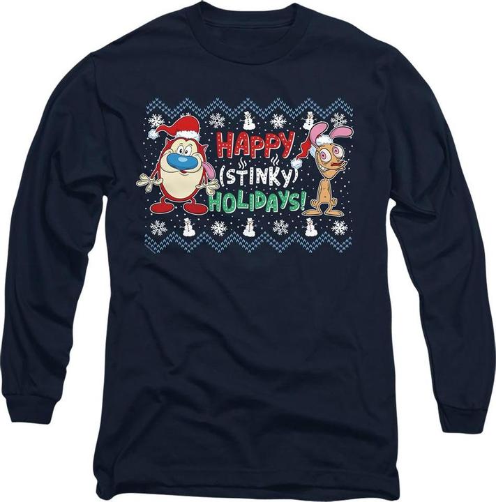 Ren & Stimpy Happy Stinky Holidays TShirt (M)