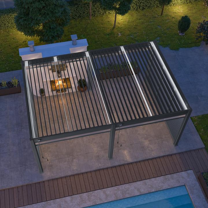 Produktbild Ventaris Pergola Deluxe Plus 4x6m mit Lamellendach Anthrazit (400 cm, 600 cm)