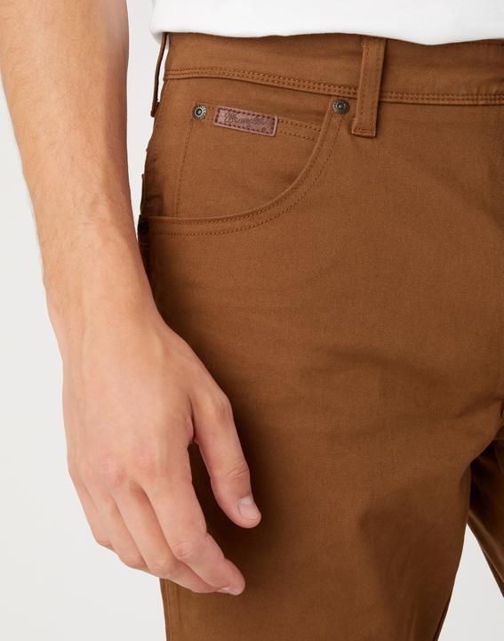 Actual product image Wrangler Texas Slim Pant Straight Fit Saddle Brown (W32/L30)