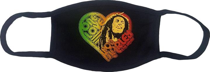 Actual product image Bob Marley Unisex Adult One Love Heart Face Mask (1 x)