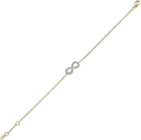 Actual product image Lara Gold plated BRACELET - 16+1 - BICOLOR - ZIRCONIA - INFINITE (Gold plated)