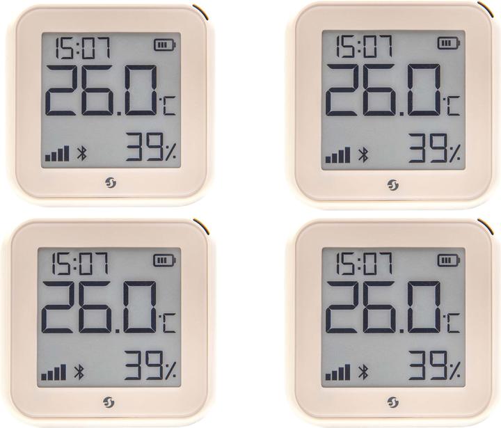 Actual product image Shelly WLAN temperature and humidity sensor Plus H&T Gen. 3, BT, Ivory, 4 pieces