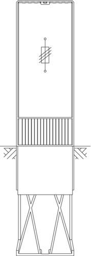 Produktbild Hager HAG ZAN142CAA HausanschlusssÃ¤ule, 1x3NH2,240qmm