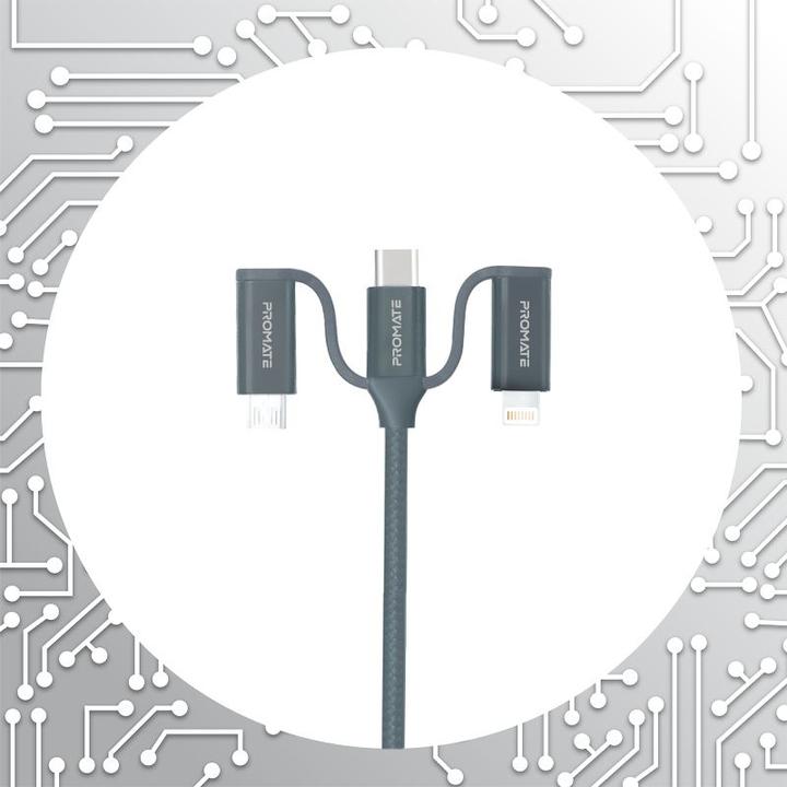 Produktbild ProMate PentaPower Grey 6 in 1 Multikabel
